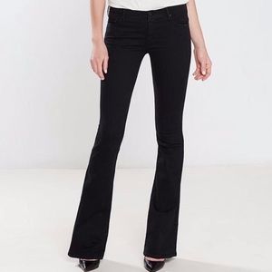 Mother Cruiser Mid-Rise Black Flare Jeans sz 28